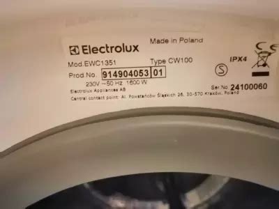 User manual Electrolux EWC1351 (1 pages).